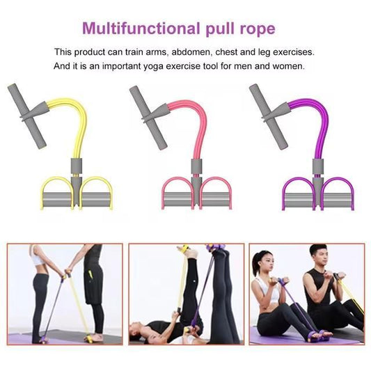 : Portable Lightweight Purple Fitness Pull Rope - Durable Resistance Bands for Home Workouts